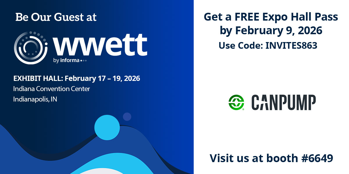 Canpump WWETT Show 2026 information banner